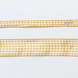 CINTAS GINGHAM  3/8" AMARILLO 50yd