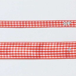 CINTAS GINGHAM  3/8" NARANJA 50yd