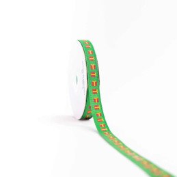 CINTA NAVIDAD GRO 1CM VERDE-REGALO 25yd   NAV-178