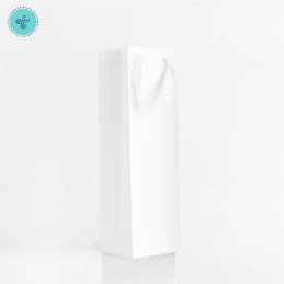 BOLSA PAPEL ASA BLANCO RONPONCHE-VINO 11X35X9CM