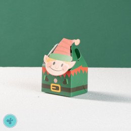 CAJA NAVIDAD 3D ELFO 11.5X15X8.5CM (12UND)