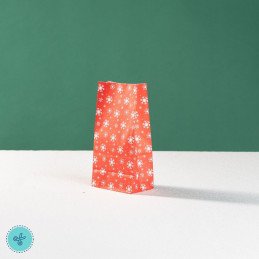 BOLSAS NAVIDAD DELI COPOS-ROJO 12X23X7.5CM (12UND)